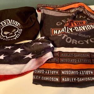 Harley-Davidson Black and Orange Motorcycle Hair / Headband Apparel Set